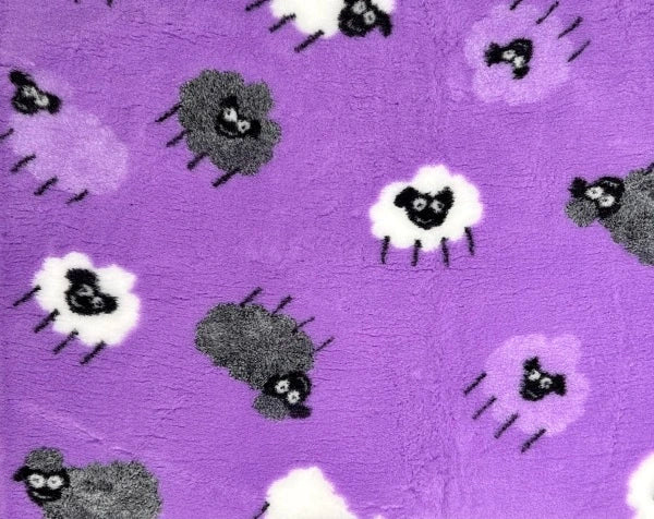 Vetbed svijetlo ljubičasta - siva/ljubičasta/bijele ovčice