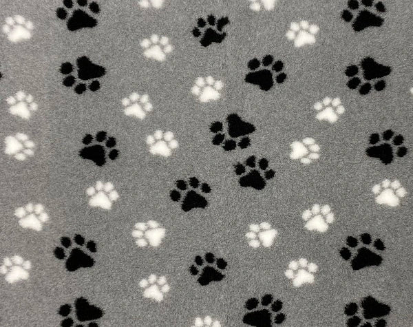 Vetbed svijetlosiva - crno/bijele šape