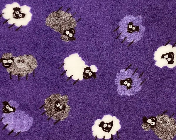 Vetbed tamnoljubičasta - siva/ljubičasta/bijele ovčice