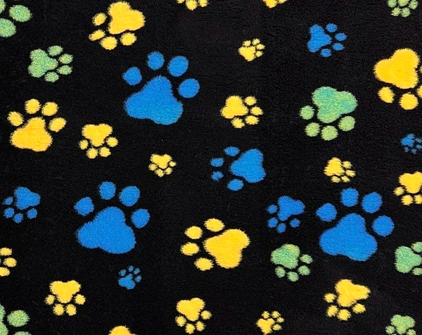 Vetbed Black - Plave/žute/zelene šape