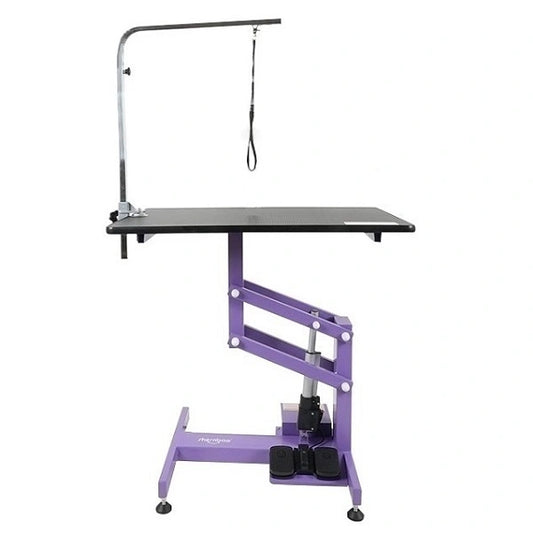 TE802 Električni stol za njegu dlake 90 cm - Crno/ljubičasti