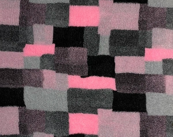 Vetbed Patchwork - ružičasta/siva/crna