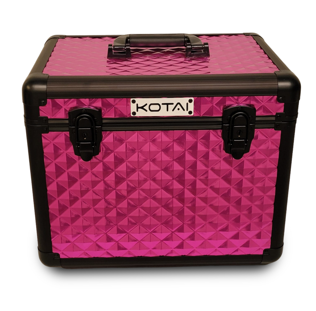 Kotai Trimkoffer aluminum pink-black 38x28x32h with shoulder strap // Kotai Trimkoffer aluminijski ružičasto-crni 38x28x32v s remenom za rame