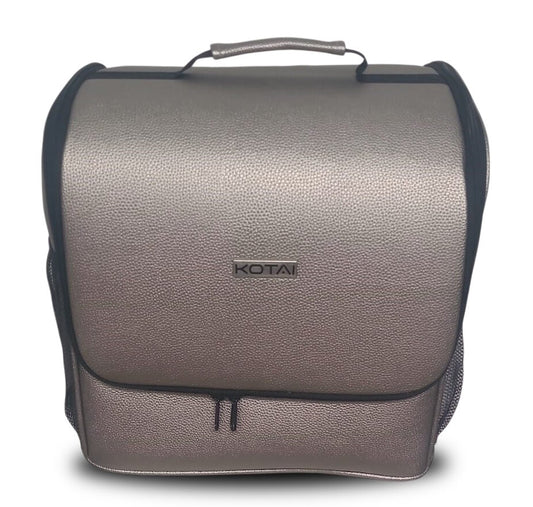 Kotai Grooming Bag Grey Silver 34x26x33H with handle and shoulder strap // Kotai torba za njegu sivo-srebrna 34x26x33V s ručkom i remenom za rame