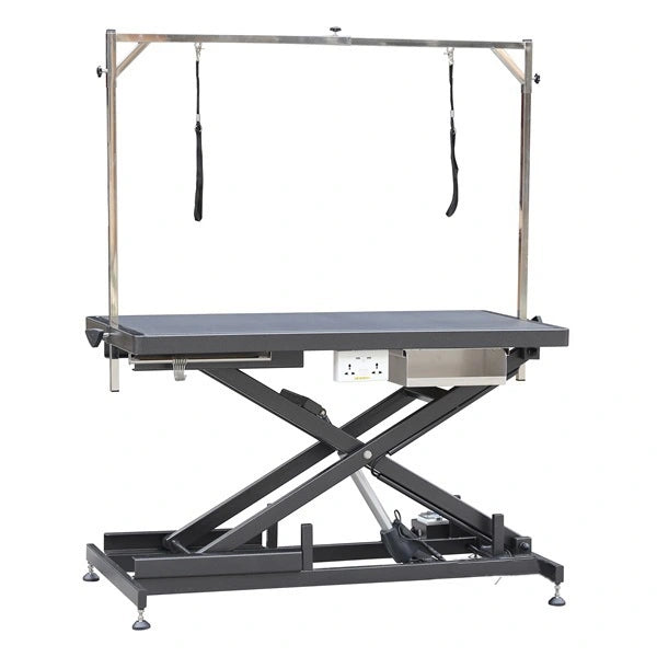 TE808 PRO crni/bijeli električni stol za njegu 125 cm - crni mat