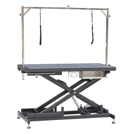 TE808 PRO crni/bijeli električni stol za njegu 125 cm - crni mat