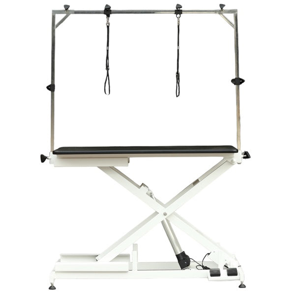 TE808 ECO Bijeli električni stol za njegu 105 cm - crni mat