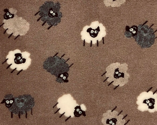 Vetbed Brown - Siva/bež/zimsko bijele ovčice