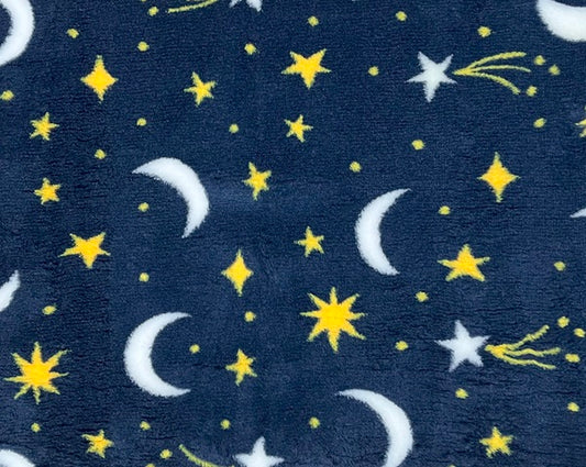 Vetbed noćno nebo - plavo sa zvijezdama i mjesecima