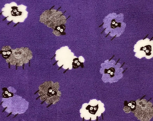 Vetbed tamnoljubičasta - siva/ljubičasta/bijele ovčice
