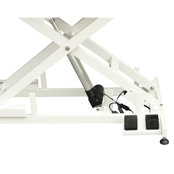 TE808 ECO Bijeli električni stol za njegu 105 cm - crni mat