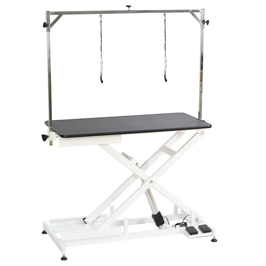 TE808 ECO bijeli/crni električni stol za njegu 120 cm - crni mat