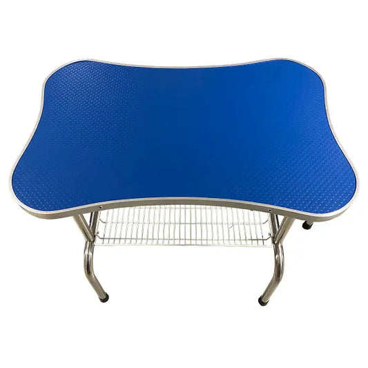 TM201 4Dogs stol za njegu pasa u obliku kosti - plava podloga