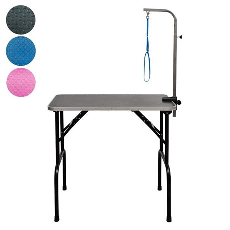 4Dogs Grooming Table 81cm with Arm // Grooming stol s crnim čeličnim nogama 81 cm